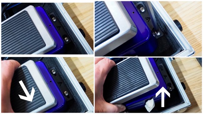 Loosen screws, slide right, lift up. Easy peasy.